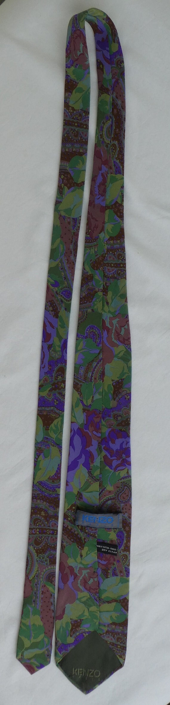 Vintage KENZO Silk Neck tie, Japanese Couture Hou… - image 8