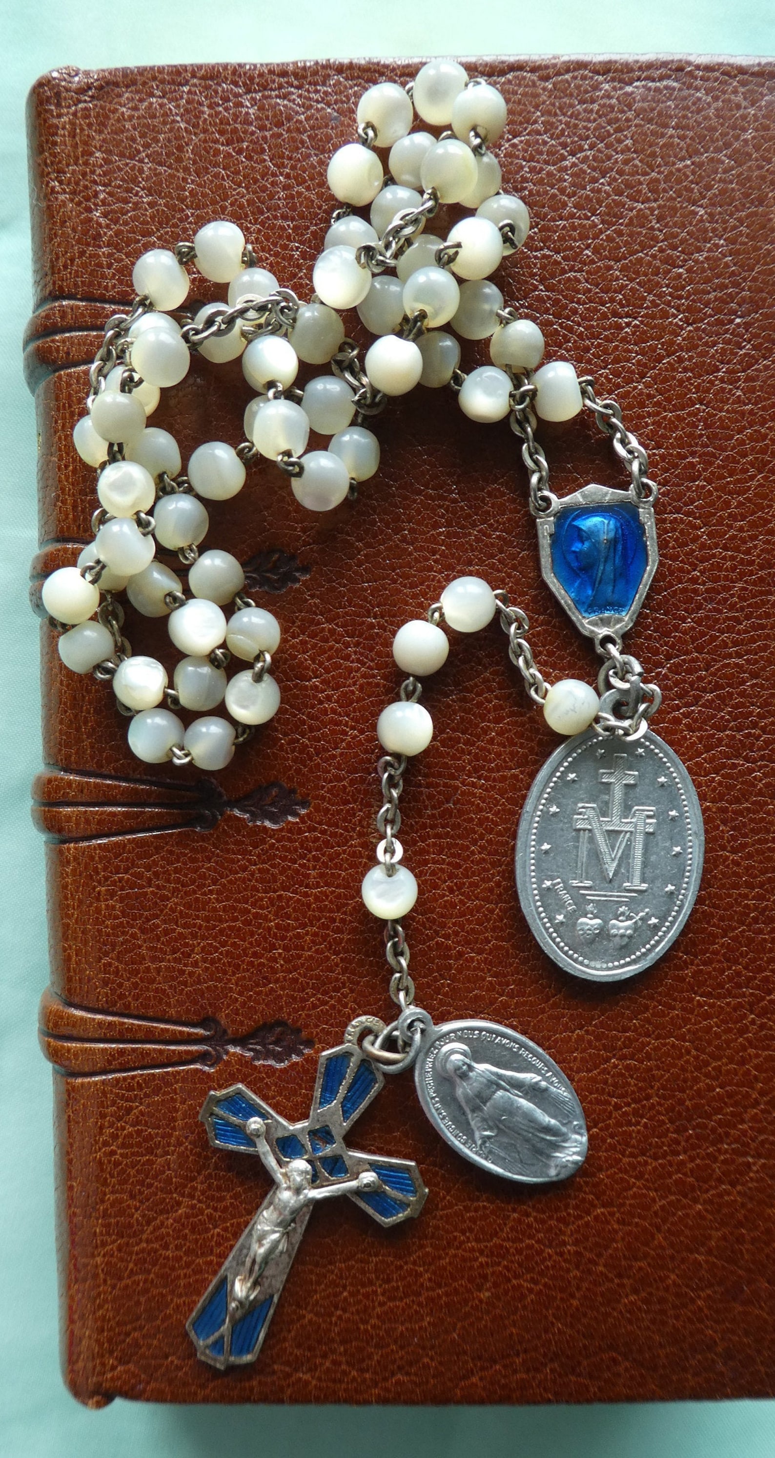 NotreDame de LOURDES Chapelet du Rosaire FRANÇAIS Chaîne Etsy