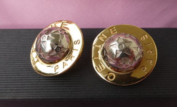 Rare CELINE PARIS 1980s Planet Sphere Earrings – V