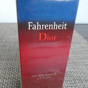 FAHRENHEIT by Christian Dior - 100ml - 3.4 FL OZs. After-Shave Lotion, Lotion Après-Rasage - Sealed Boxed 1980s, Rare, Collector Fragrance.