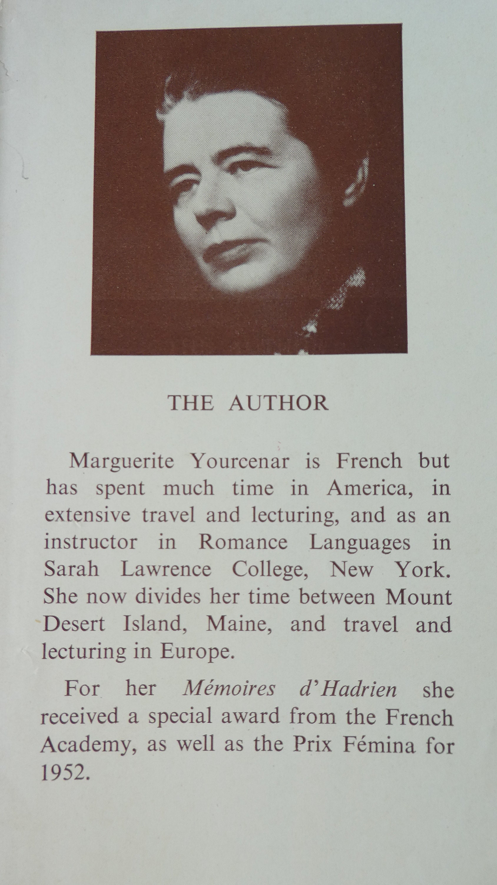 Memoirs of Hadrian by Marguerite Yourcenar Memoirs of Hadrian by Marguerite Yourcenar