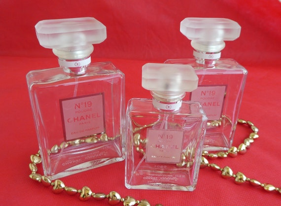 Vintage Empty Miniature Chanel Eau de Toilete No 19 Perfume Bottle