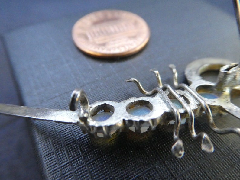 Silver Jewelry Circa Edwardian Victorian Insect Moonstone Pin Zodiac Sign Astrology Scorpio Antique MOONSTONE Scorpion Silver BROOCH