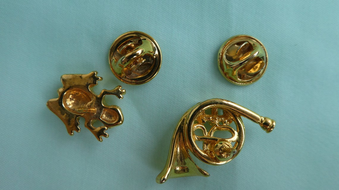 Retro FRENCH Lapel Pins Brooches Signed Ballou Reg'd. Etsy
