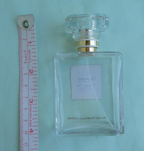 COCO CHANEL Large Empty Perfume Flacon. French Fragrance Glass 
