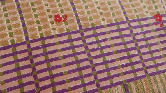Vintage NINA RICCI Silk Scarf – Floral and Stripe… - image 5