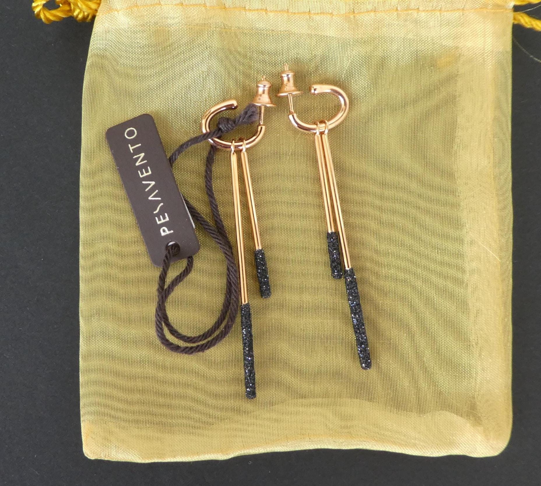 Boucles D'oreilles PESAVENTO Italie Or Rose "Polvere Di Sogni" - Neuf Sans Emballage