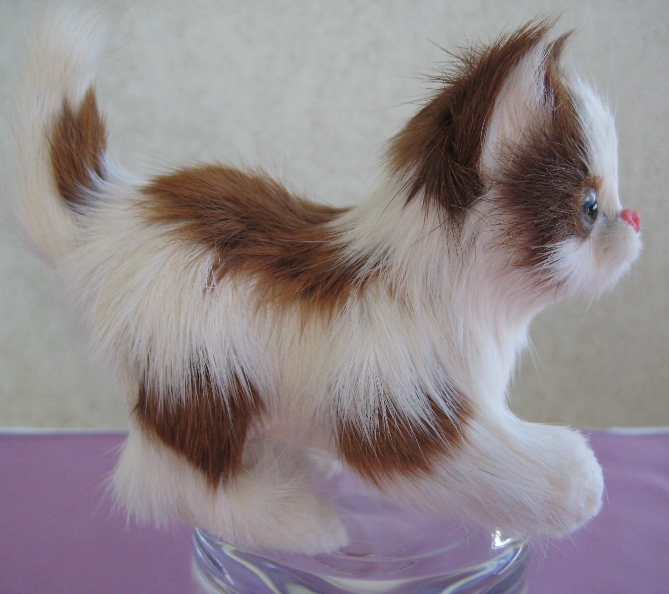 Handmade Vintage Rabbit Fur CAT FIGURINE Real Fur Animal Etsy
