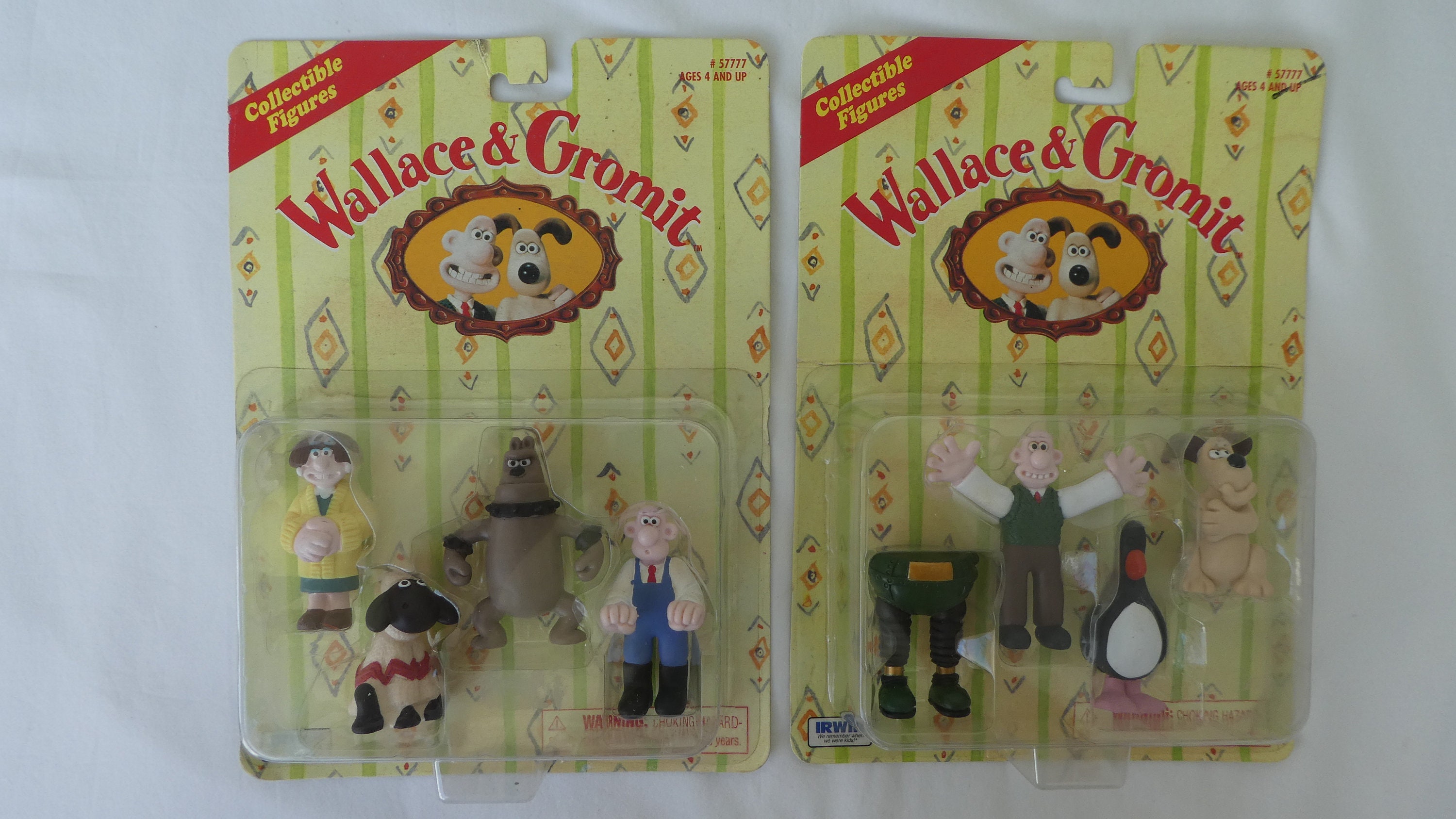 WALLACE AND GROMIT 1989. Two Sets of Figurines in Original