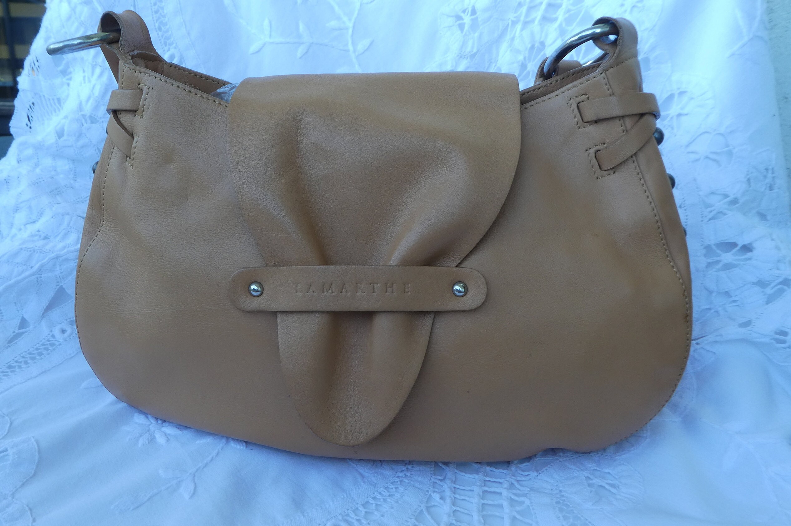 Leather handbag LAMARTHE Brown in Leather - 37445675