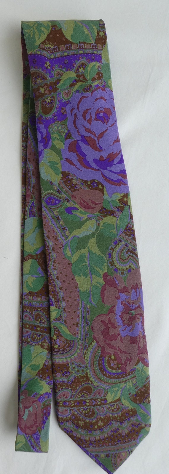 Vintage KENZO Silk Neck tie, Japanese Couture Hou… - image 3