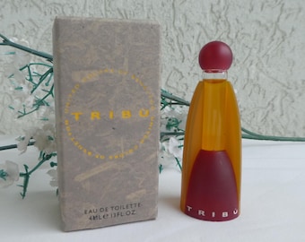 Tribu by Benetton 1993, Miniature Vintage Eau de Toilette, 4ml / 0.13 FL oz. Splash bottle, boxed. 90s Collector Perfume.