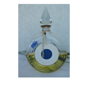 GUERLAIN Vol de Nuit (1936), Água de Colônia. Frasco raro de vidro prensado, rolha de vidro. Pré-código de barras, meados do século. Tamanho 500 ml/10 pol.