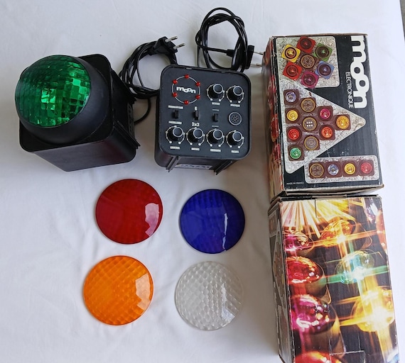 Vintage Moon Electronique Ref. 116 Music-Controlled Light Projector with Strobe Effect – Original Owner – Boxed