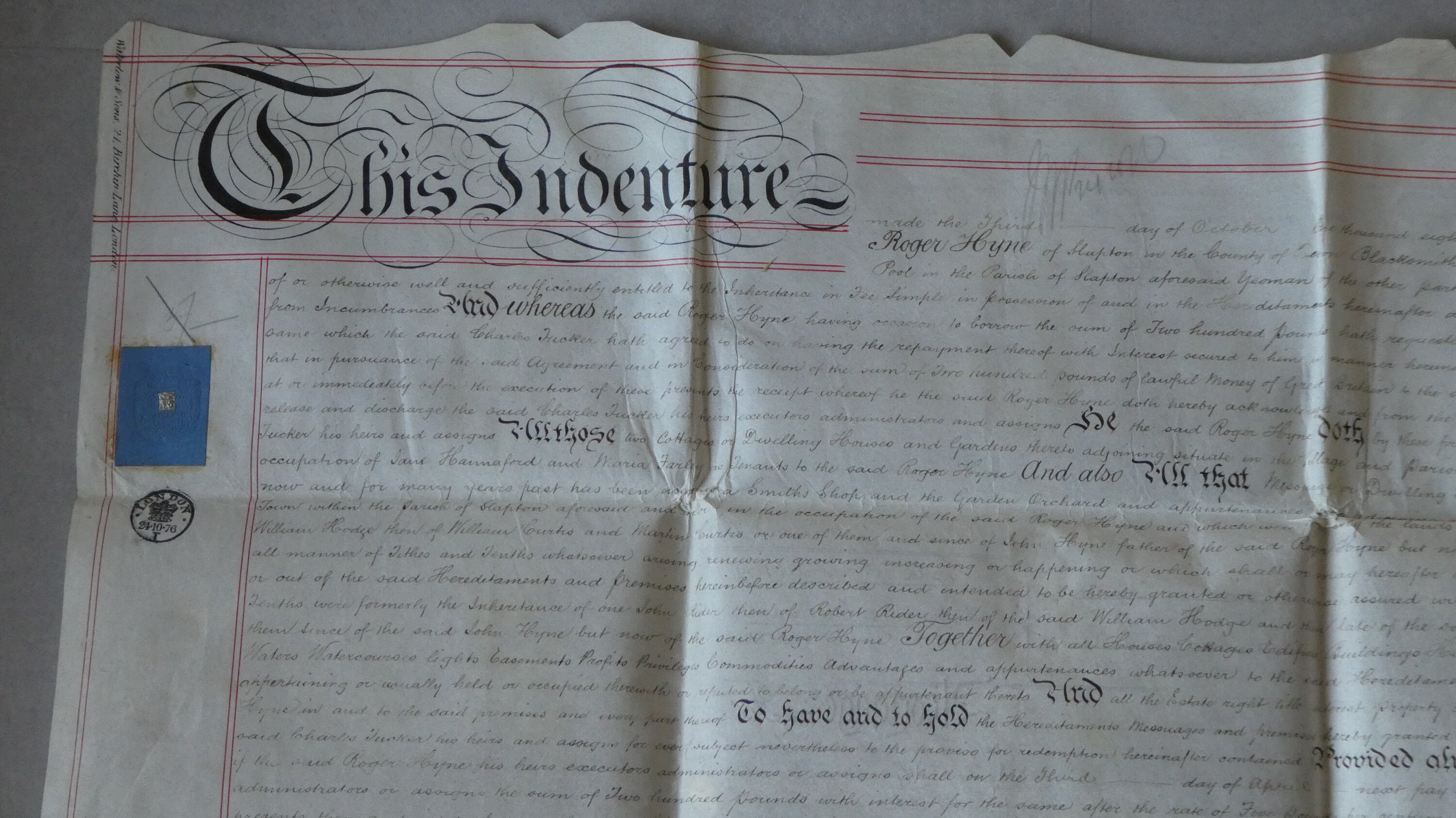 Rare Parchment MORTGAGE IN FEE Victorian Manuscript 1876. Etsy