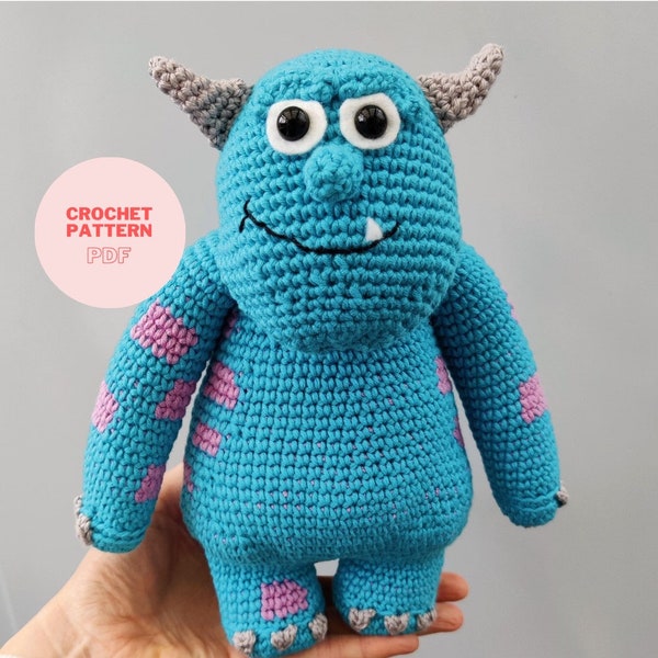 Blue Monster UK Crochet Pattern.