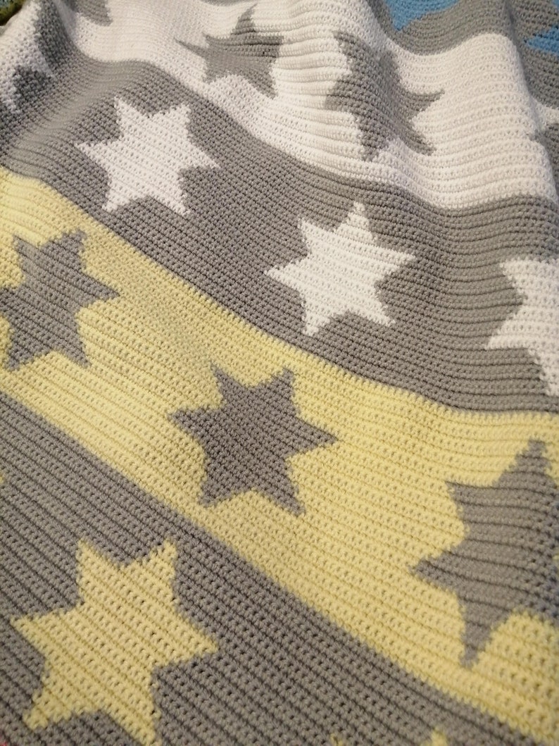 Star Blanket. Tapestry Crochet PDF Pattern. image 4