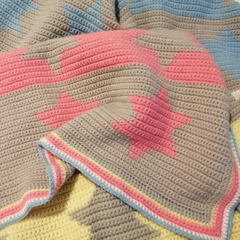 Star Blanket. Tapestry Crochet PDF Pattern. image 9