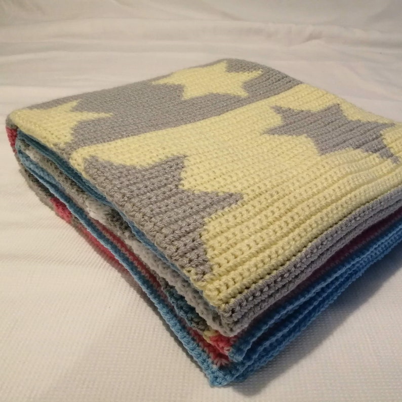 Star Blanket. Tapestry Crochet PDF Pattern. image 5