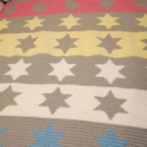 Star Blanket. Tapestry Crochet PDF Pattern. image 6