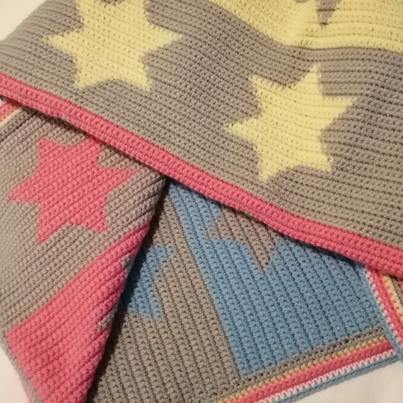 Star Blanket. Tapestry Crochet PDF Pattern. image 3