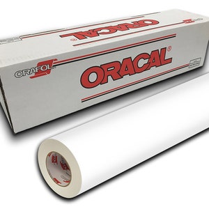 May include: A white roll of Oracal vinyl adhesive film, a popular brand for crafting and signage. The roll is on a white surface and the brand name is printed on the box.