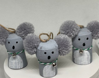 Koala Bear Ornaments, Koala Ornaments, Koala Gifts, Koala lover gift, Australia, Unique Ornament, Australia  Animals, Koala Christmas, Koala