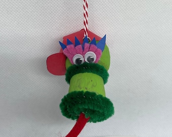 Philly Phanatic Cork Ornament, Handmade Phillies Gift, Car Mirror Hanger