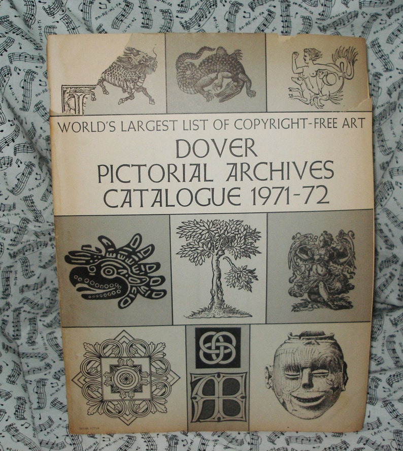 DOVER 1971-72 PICTORIAL ARCHIVES Catalog - Etsy