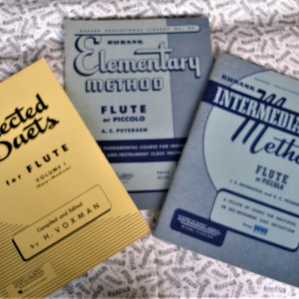 Three FLUTE/PICCOLO SONGBOOKS Rubank Educational Library No. 38, 75 and 177