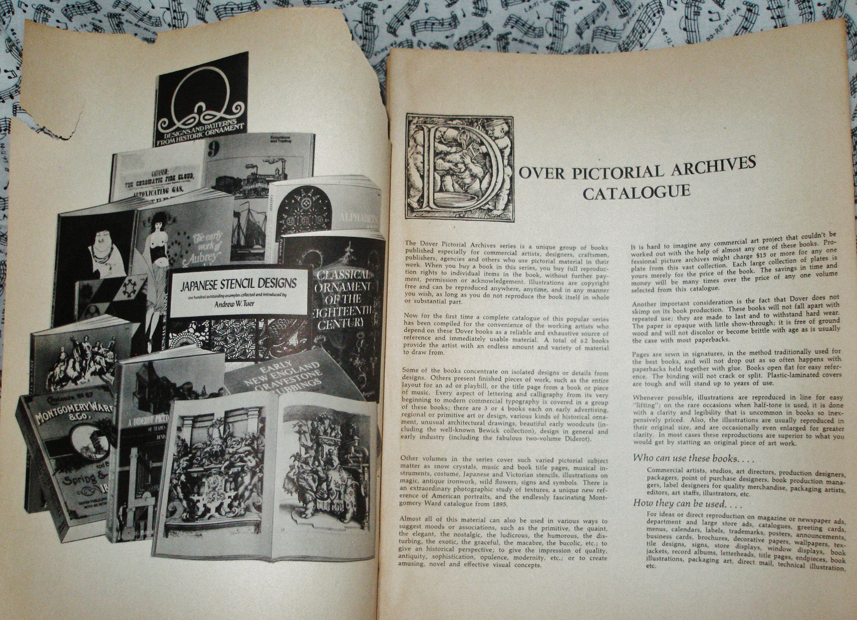 DOVER 197172 PICTORIAL ARCHIVES Catalog Etsy