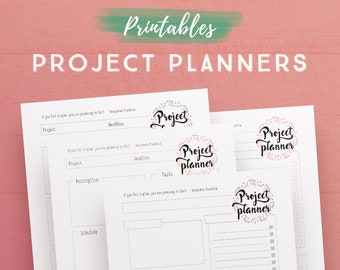 Project Planner: Productivity Planner, Project Management, Student Planner and Project Printable