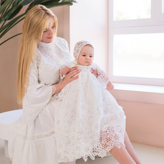 My Lady Baptism Gown Ivory – Carmen Creation