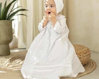 Baby Boy Christening Gown, Baptism Outfit Boy, White Long Christening Gown Boys, Blessing outfit boy, Baptism Boy Gown, Christening Boy