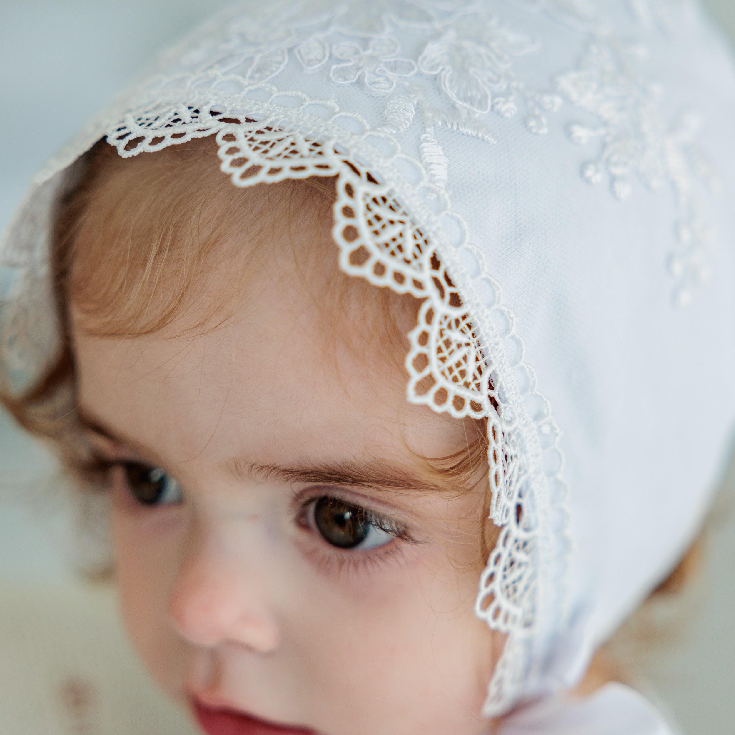 Baptization Hat Lace Baptism Bonnet: Elegant White Christening Hat - Etsy