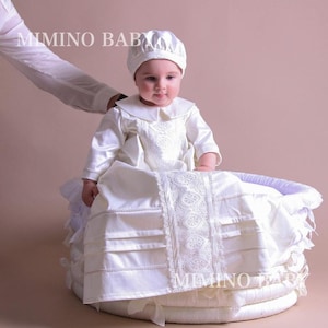 Vestido de bautizo para niño - Sombrero / Vestido tradicional para niño / Traje de bautizo católico para niño