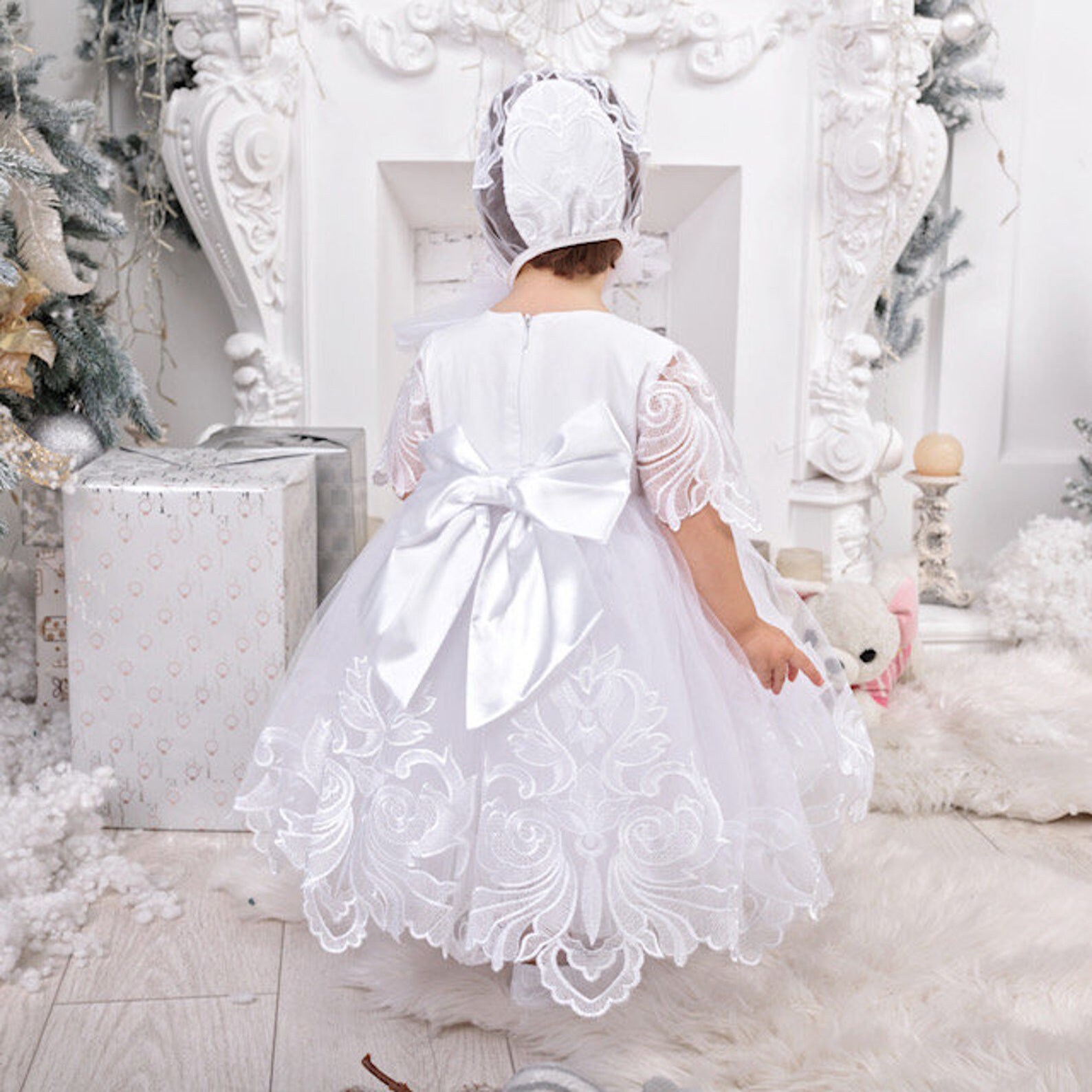 Baptism Dress for Toddler Girl Toddler Christening Dress Etsy