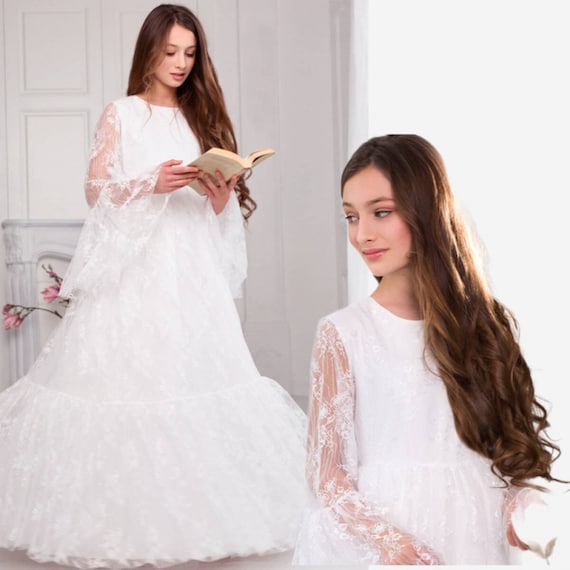 2020 First Communion Dresses Flower Girl Dresses With Smooth Satin Ball Gown  | eBay
