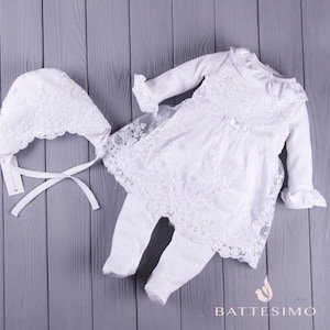 Newborn Girl Coming Home Outfit and Bonnet, Newborn Girl Lace Gown, Go Home Outfit, Baby Girl Take Home Outfit, Newborn Girl Layette