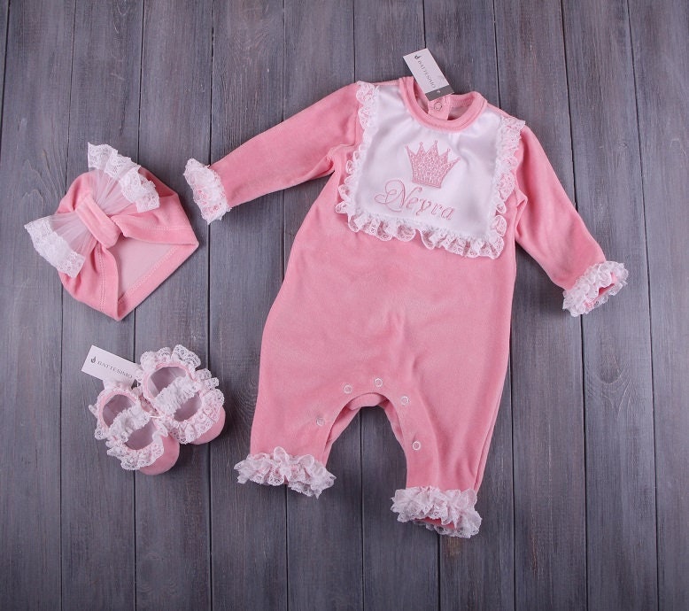 Baby girl coming home outfit Etsy 日本