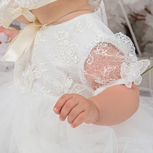 Vestido de niña de bautismo de encaje, vestido de bendición de bebé, conjunto de vestido de bautizo, vestido bautismal de bebé, vestido de bautizo de encaje, vestidos de niña