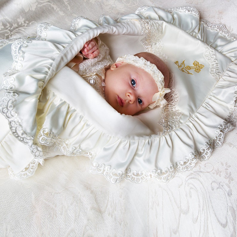 Girl Lace Baptism Blanket Christening Blanket Etsy