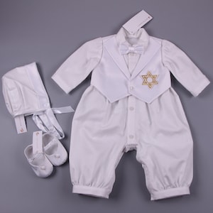Brit / Bris Milah Outift | Brit Shalom Baby Outfit | Personalized Jewish Newborn Boy Outfit | Magen David Baby Outfit | Boy Brit Outfit