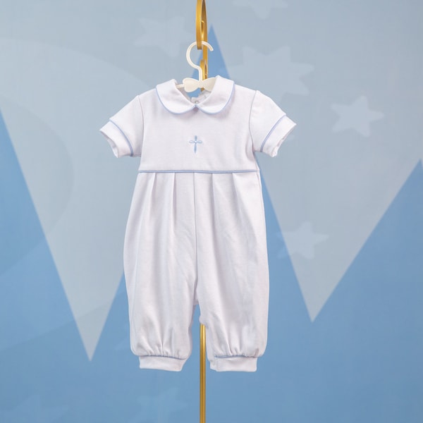 christening romper boy, baby boy baptism outfit, boy christening outfit, dedication outfit, christening set boy, newborn baptism jumpsuit