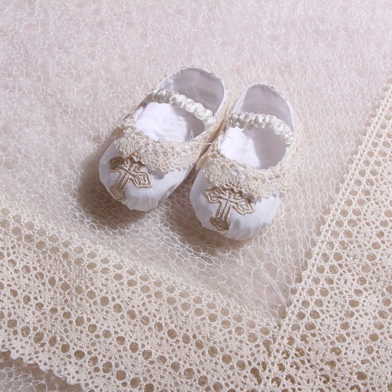 christening booties girl