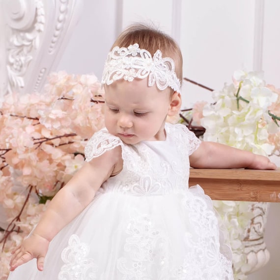 Lace Toddler Baptism Dress 2T: Italian Christening Gown