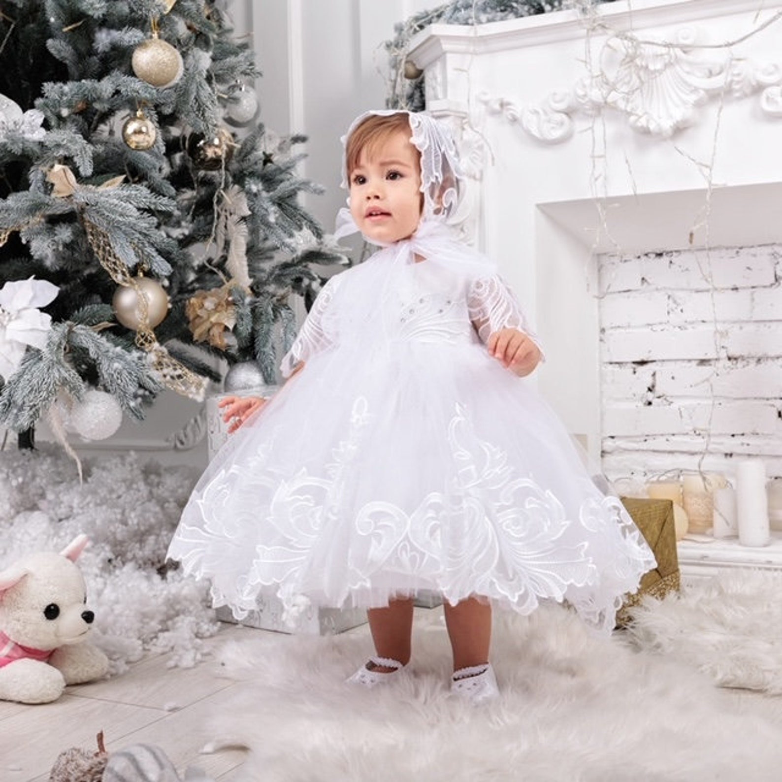 Baptism Dress for Toddler Girl Toddler Christening Dress Etsy