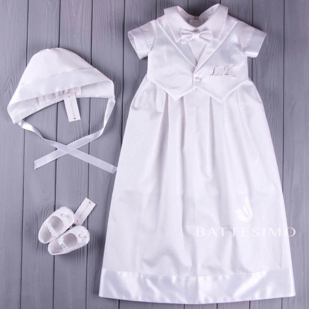 Baptism Gown for Baby Boy Boys Christening Gown Boys Baptism Outfit