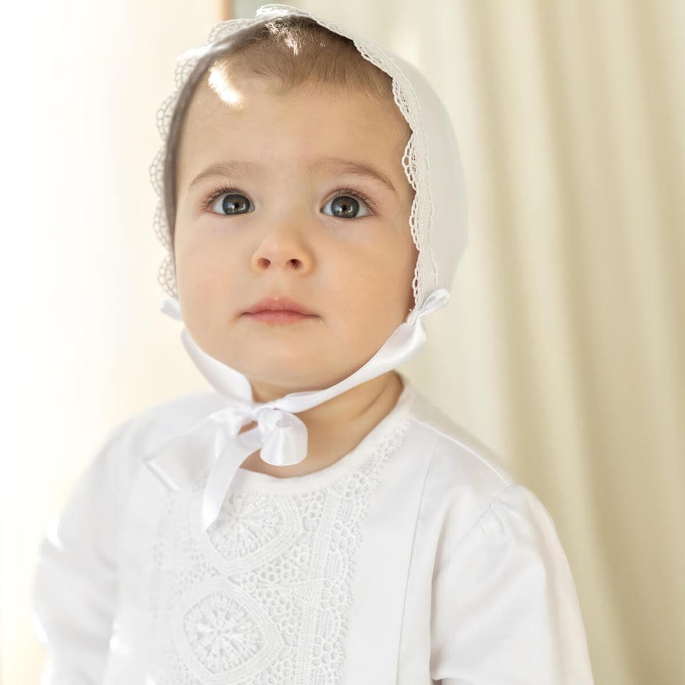 Unisex Baptism Gown Hat Booties Christening Gown Boy Etsy