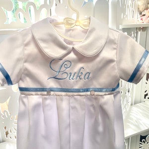 Baby Boy Christening Outfit-Dedication Outfit-Short Baptism Outfit-Baptism-Baby-Blessing Outfit Personalized - Baby Boy Baptism Gift